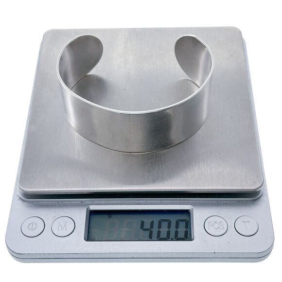 Vintage Sterling Silver 925 2.5cm Wide Cuff Bracelet 7" - Picture 7 of 7